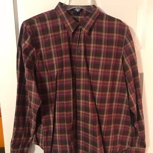 Chaps XL Plaid Button Down